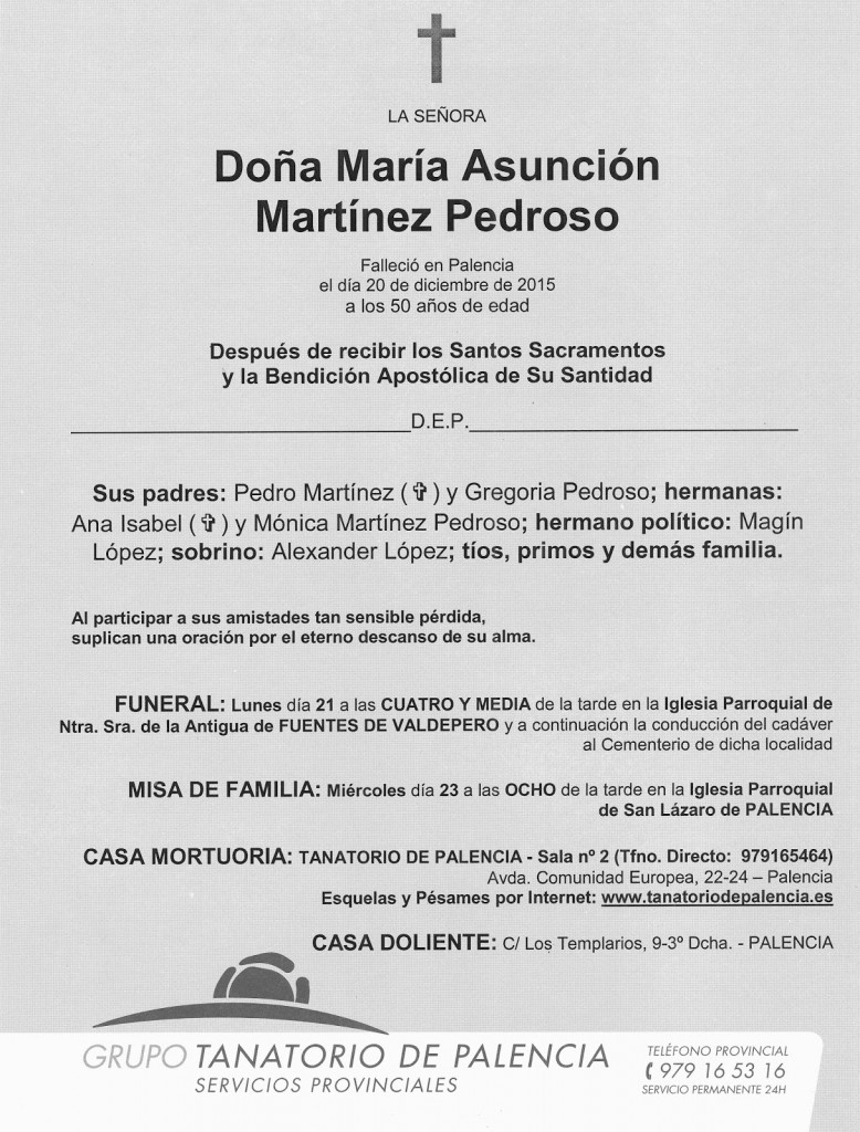 MARIA ASUNCION MARTINEZ PEDROSO
